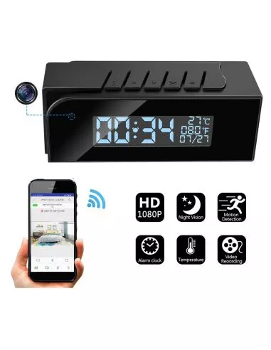 Réveil numérique avec caméra de... Réveil numérique avec caméra de...