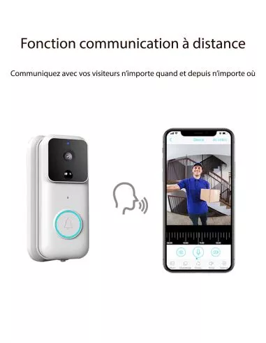 Caméra Wifi HD sonnette de porte -... Caméra Wifi HD sonnette de porte -...