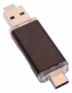 Lecteur de carte micro SD Type C ou Micro USB avec Adaptateur USB