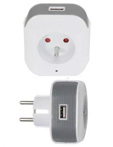 Prise murale connectée blanche -... Prise murale connectée blanche -...