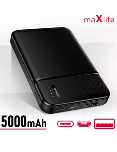 Batterie externe maXlife noir - 5000 mAh Batterie externe maXlife noir - 5000 mAh