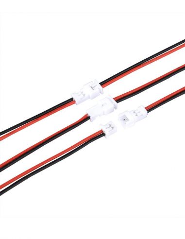 5 Câbles Connecteurs JST 2 Broches Mâle Vers Femelle Pour Modèles RC (ex: WLtoys V977)