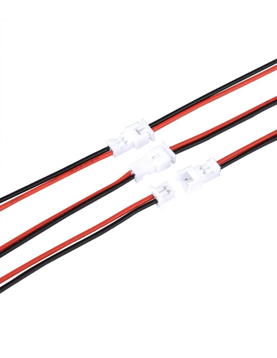 Connecteur,Connecteur JST SM 2 broches mâle à femelle, 10 paires