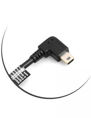 Cable mini USB mâle tête coudé vers...