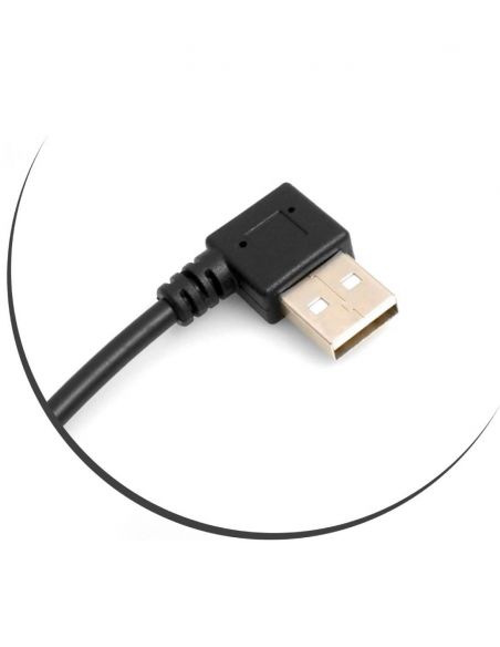 Chargeur Voiture USB Angle Droit Pour GPS Navman, Mio, Garmin Montana - 12V/24V - 5V 2A - 5