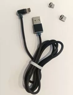 Câble de chargement USB magnétique - 3 embouts interchangeables